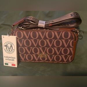 Valentino Orlandi Brown Monogram Crossbody